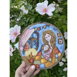 Cross stitch kit "Mom's warmth" 19 х 19 cm SANM-41