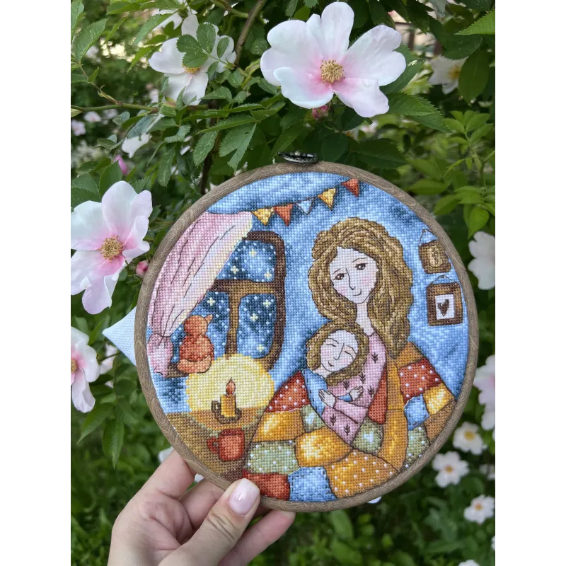 Cross stitch kit "Mom's warmth" 19 х 19 cm SANM-41