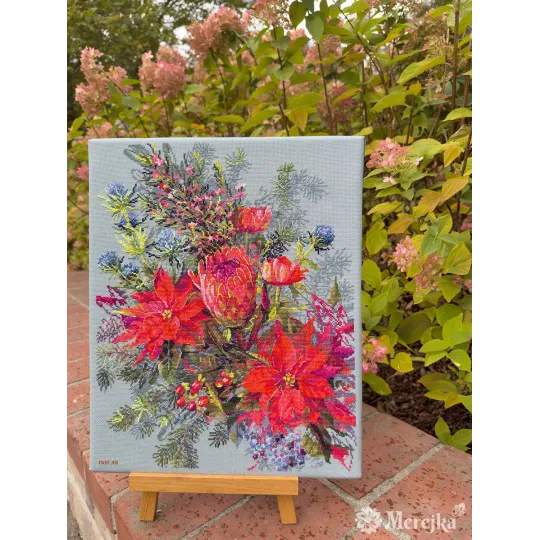 Kryželių siuvinėjimo rinkinys "Kalėdinis susitarimas" 30х42 cm SK272