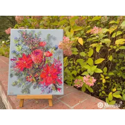 Набор для вышивания крестиком "Рождественская композиция" 30х42 см SK272