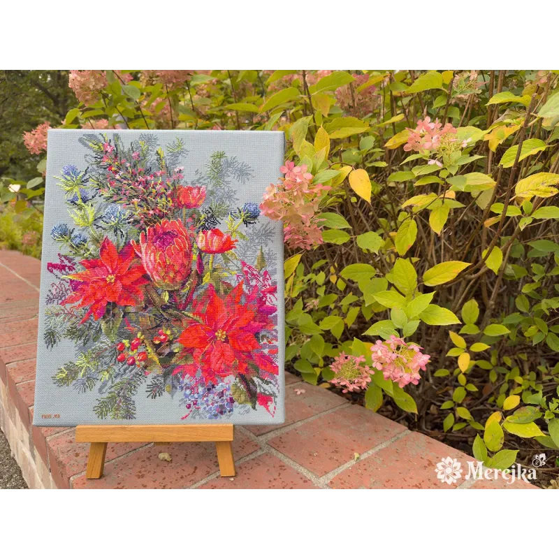 Kit de point de croix "Composition de Noël" 30x42 cm SK272