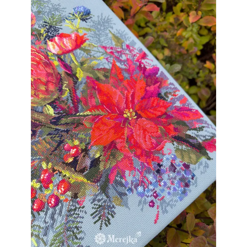 Kreuzstich-Set "Weihnachtsarrangement" 30х42 cm SK272