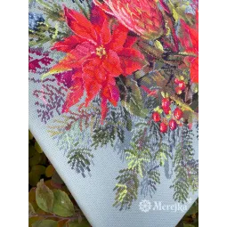 Набор для вышивания крестиком "Рождественская композиция" 30х42 см SK272