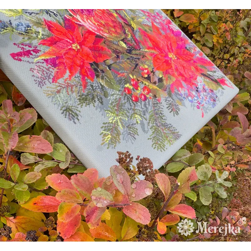 Kit de point de croix "Composition de Noël" 30x42 cm SK272