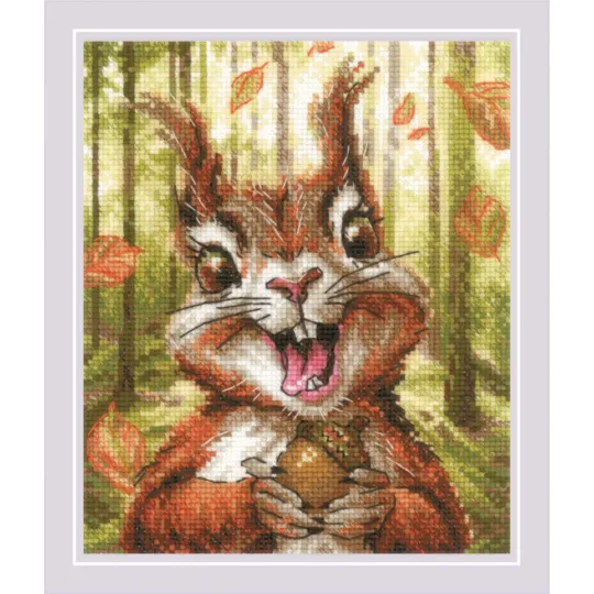 Набор для вышивания крестиком. "Ореховое наслаждение" 15x18 см SR2302