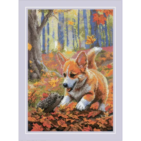 Kit de point de croix. "Rencontre dans la forêt" 21x30 cm SR2303