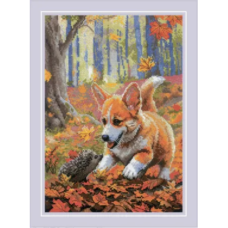 Kit de point de croix. "Rencontre dans la forêt" 21x30 cm SR2303