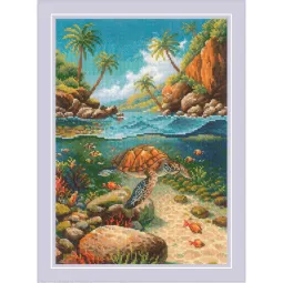 Kreuzstich-Set. "Unter Wasser" 21x30 cm SR2305