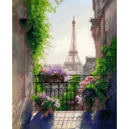 Алмазная мозаика с подрамником "Эйфелева башня" 40x50 см DP429