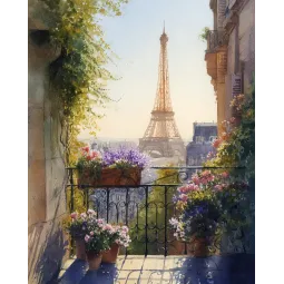 Peinture diamant avec châssis "Tour Eiffel" 40x50 cm DP429