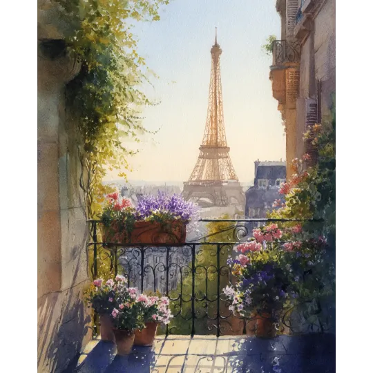 Diamond painting with subframe "Eiffel Tower" 40x50 cm DP429