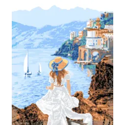 Diamantmalerei mit Unterrahmen 40x50 cm Schöne Aussicht DP400