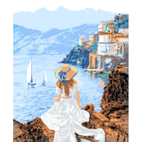 Deimantinis paveikslas su porėmiu 40x50 cm Gražus vaizdas DP400