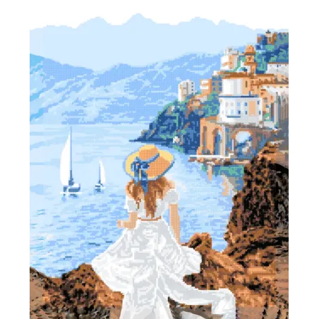 Алмазная мозаика с подрамником 40x50 см Прекрасный вид DP400