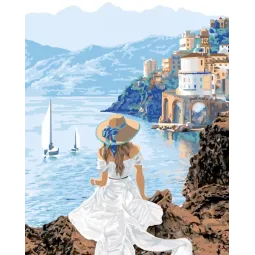 Алмазная мозаика с подрамником 40x50 см Прекрасный вид DP400