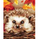 Diamond Painting with subframe Hedgehog in mushrooms 30x40 cm VA813