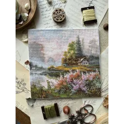 Cross stitch kit "Land of mists" 19x19 cm SANK-69