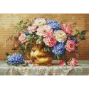 Kit Petit Point "Floraison Dorée" 30x21 cm SG723