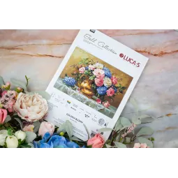 Kit de point de croix. "Golden Bloom" 30x21 cm SG723