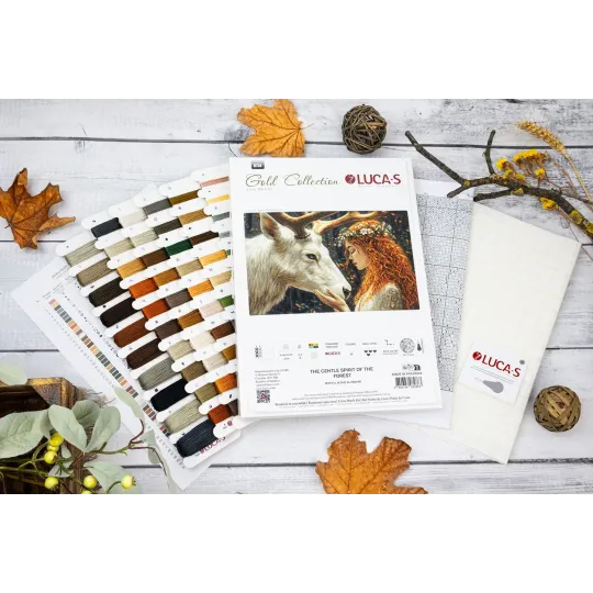 Kit de point de croix. "L'esprit doux de la forêt" 52 x 32 cm SB724