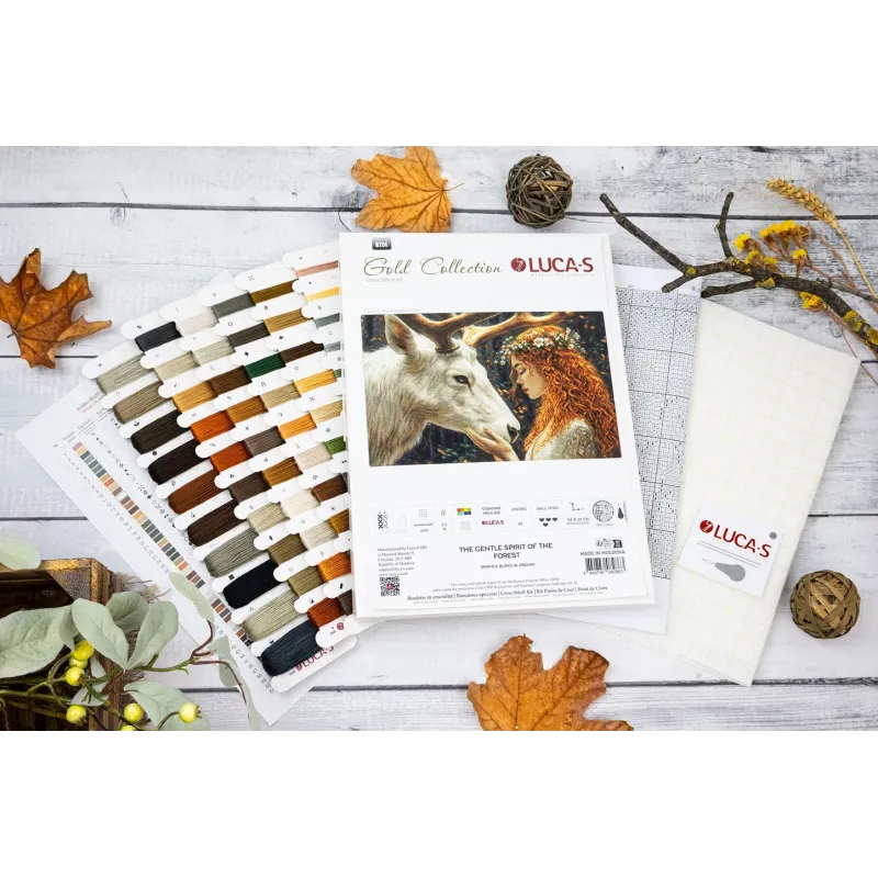 Kryželių siuvinėjimo rinkinys. „Švelnus miško dvasia“ 52 x 32 cm SB724