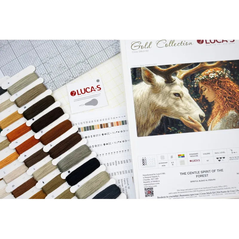 Набор для вышивания крестиком. "Нежный дух леса" 52 x 32 см SB724