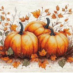 Cross Stitch Kit. "Autumn Pumpkin" 19x18 cm SB1434