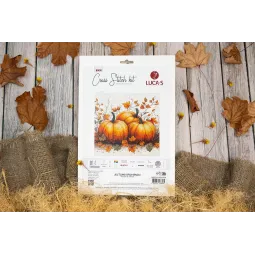 Kit de point de croix. "Citrouille d'automne" 19x18 cm SB1434