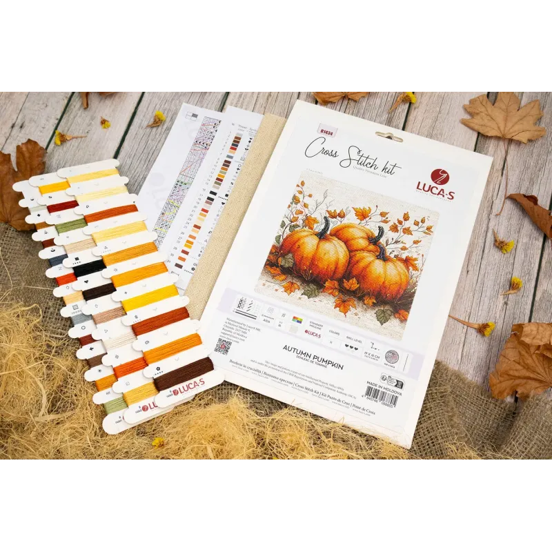 Kreuzstich-Set. "Herbstkürbis" 19x18 cm SB1434