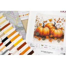 Cross Stitch Kit. "Autumn Pumpkin" 19x18 cm SB1434