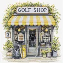 Kreuzstich-Set. "Golf Shop" 24 x 25 cm SB1438