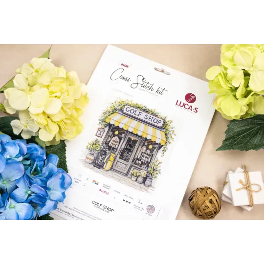 Набор для вышивания крестом. "Магазин для гольфа" 24 x 25 см SB1438