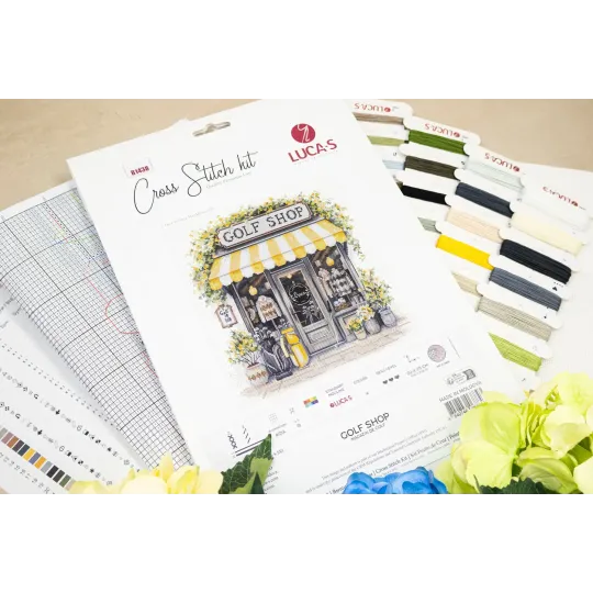Набор для вышивания крестом. "Магазин для гольфа" 24 x 25 см SB1438