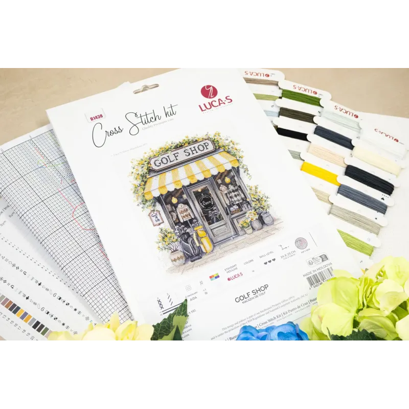 Kit de point de croix. "Golf Shop" 24 x 25 cm SB1438