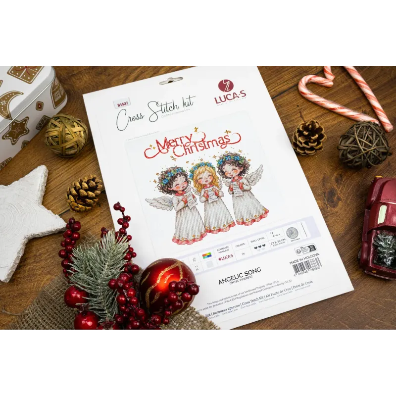 Kit de point de croix. "Chanson angélique" 22 x 22 cm SB1437