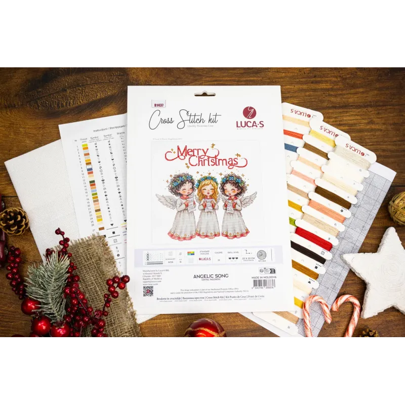Kreuzstich-Set. "Angelic Song" 22 x 22 cm SB1437