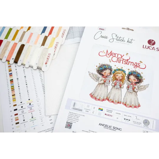 Kit de point de croix. "Chanson angélique" 22 x 22 cm SB1437