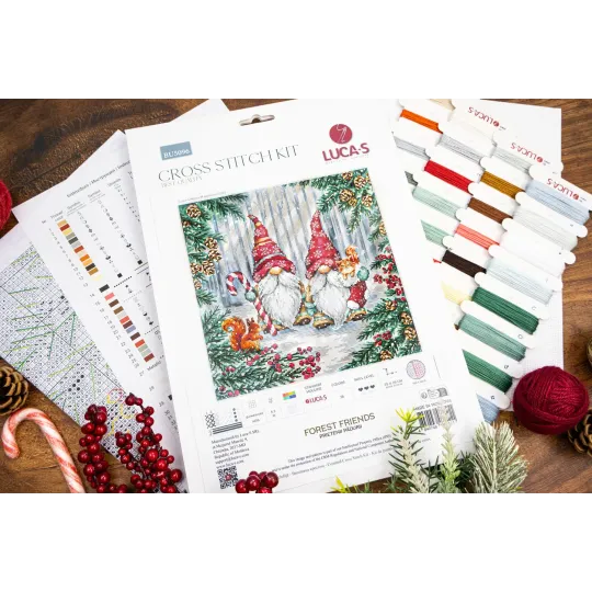 Kreuzstich-Set. "Waldfreunde" 25 x 25 cm SBU5096