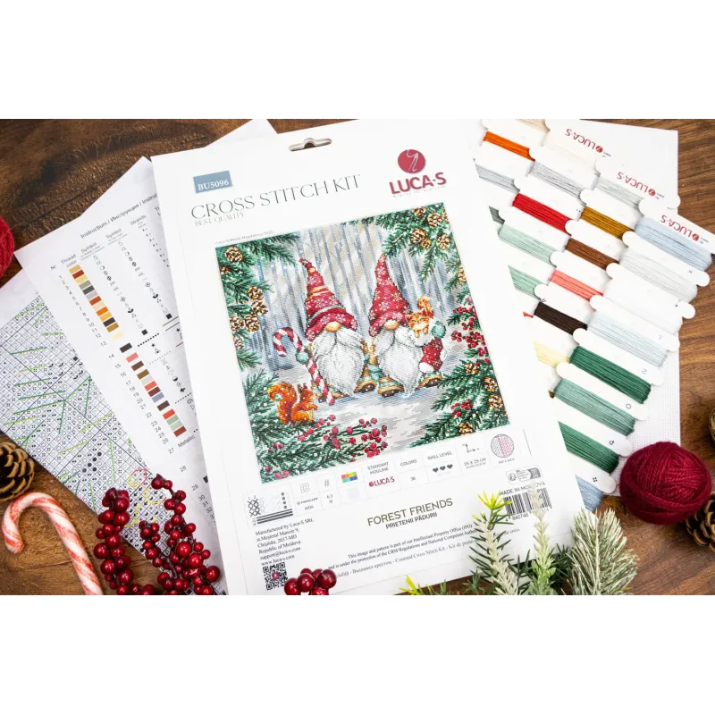 Набор для вышивания крестом. "Лесные друзья" 25 x 25 см SBU5096