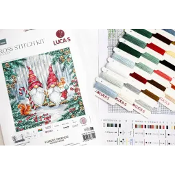 Cross Stitch Kit. "Forest Friends" 25 x 25 cm SBU5096