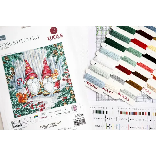 Kreuzstich-Set. "Waldfreunde" 25 x 25 cm SBU5096