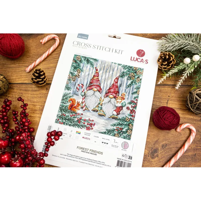 Набор для вышивания крестом. "Лесные друзья" 25 x 25 см SBU5096
