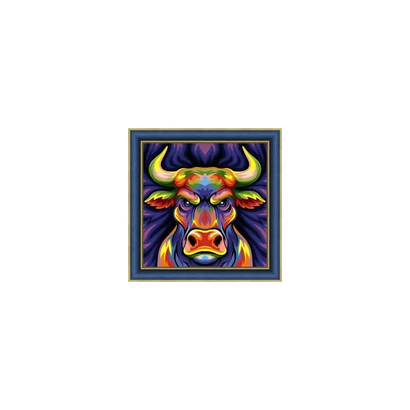 (SALE) Coloured bull 25x25 cm AZ-1884