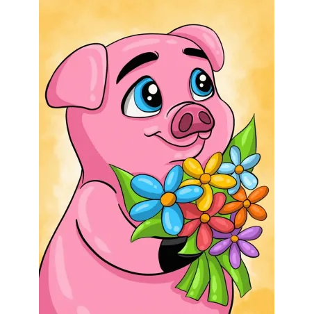 (D) Romantic Piggy  15*20 cm WD2294
