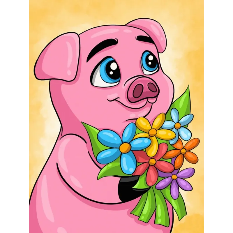 (D) Romantic Piggy  15*20 cm WD2294