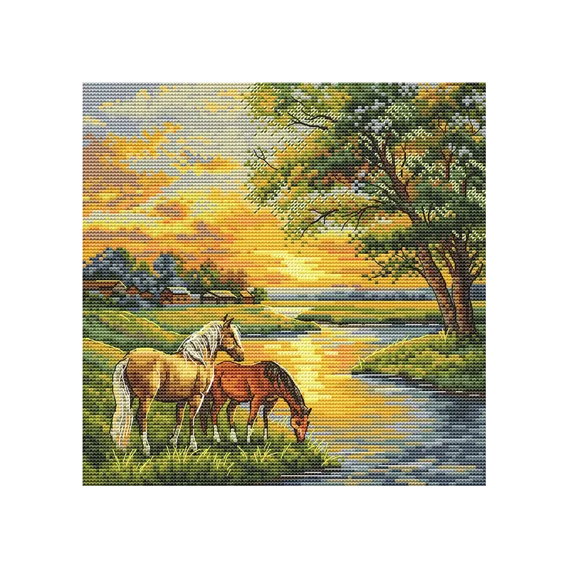 Cross stitch kit "Native lands" 19 х 19 cm SANR-58