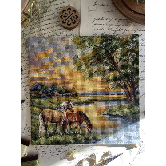 Cross stitch kit "Native lands" 19 х 19 cm SANR-58