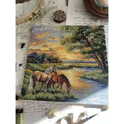 Cross stitch kit "Native lands" 19 х 19 cm SANR-58