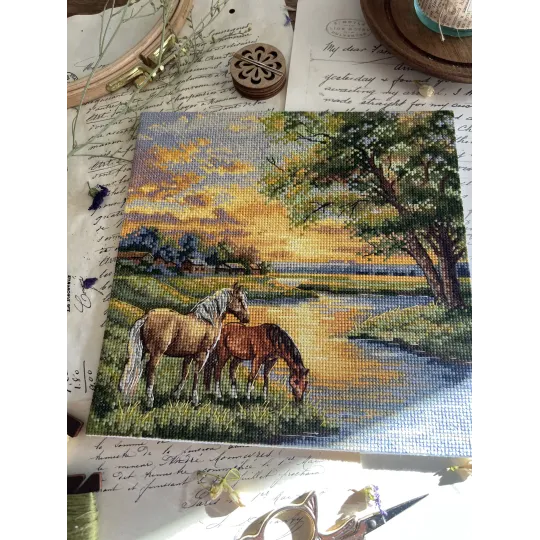 Cross stitch kit "Native lands" 19 х 19 cm SANR-58