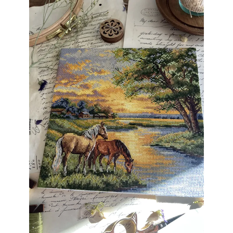 Cross stitch kit "Native lands" 19 х 19 cm SANR-58